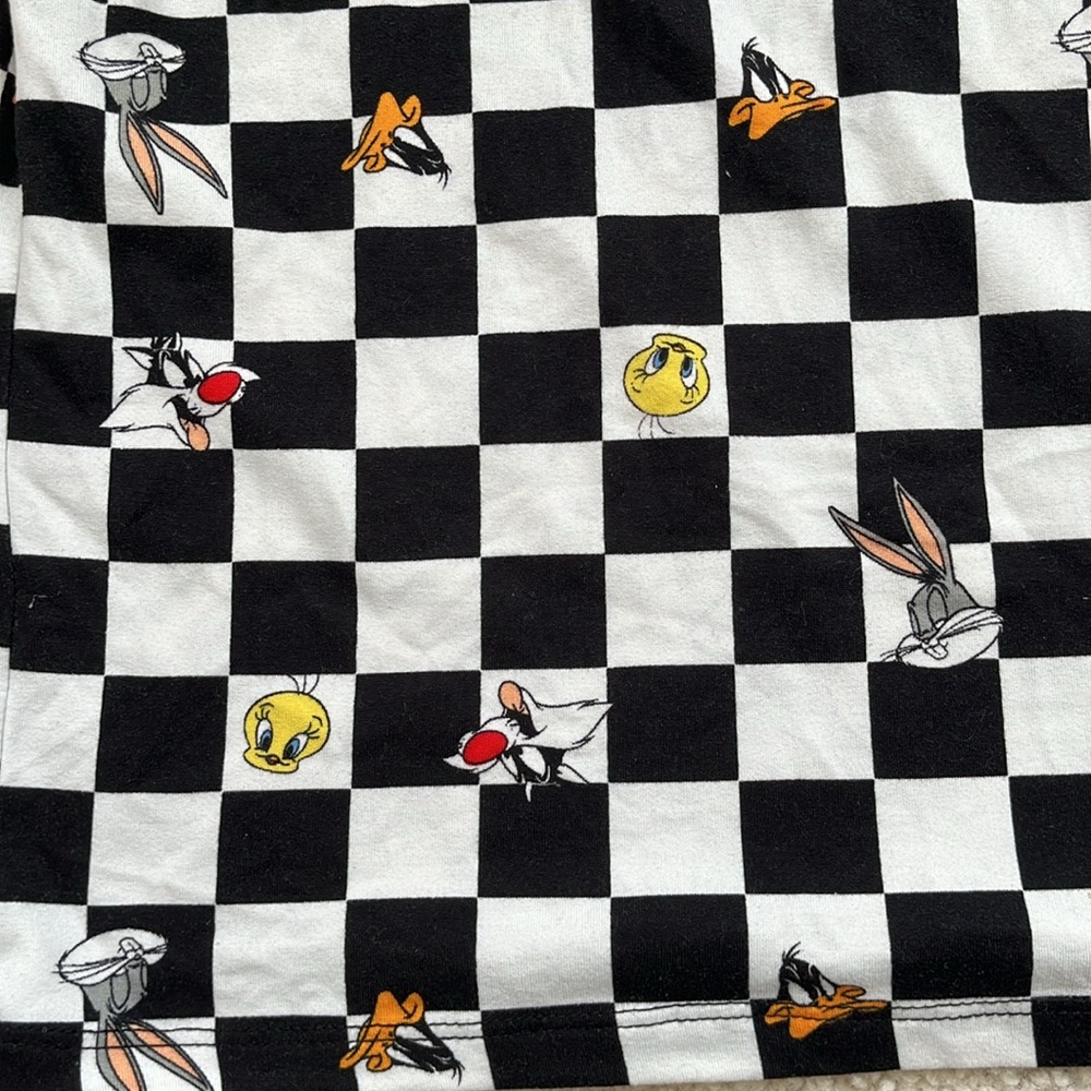 Looney Tunes checkered cropped t-shirt
